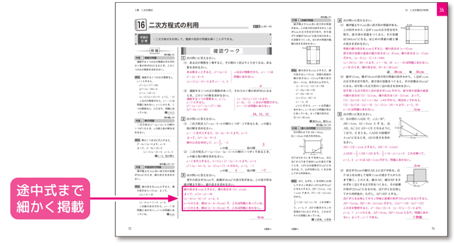 豊富な例題パターンで基礎点を確実に！